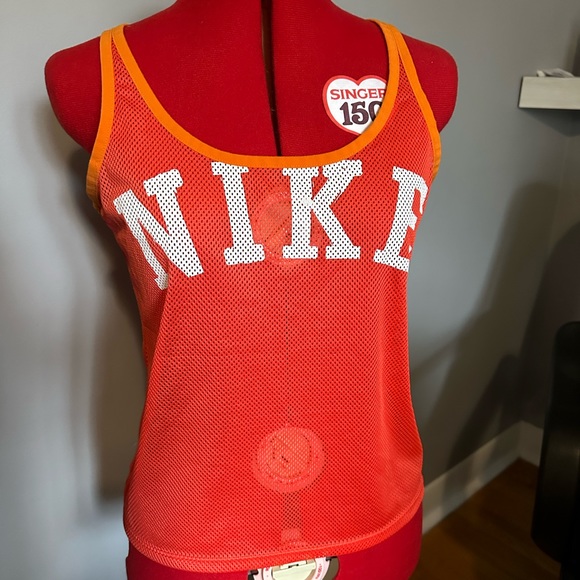 NIKE orange mesh racerback tank size M - Picture 1 of 4